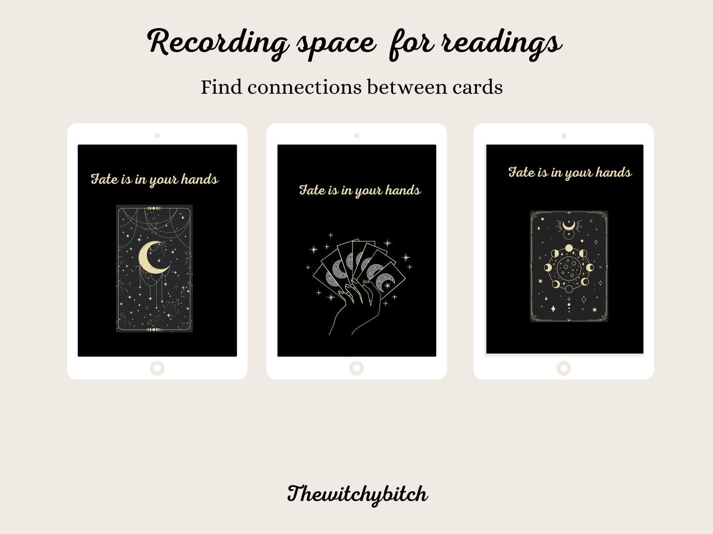 Luna Themed Printable Tarot Journal| Divination journal | Digital Journal | Digital Download| A4, A5, A6