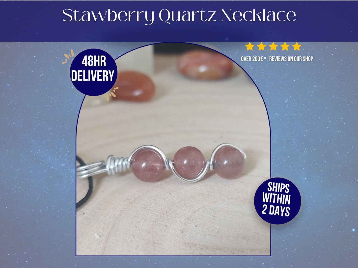 Handmade wire wrapped strawberry quartz crystal necklace , perfect crystal gift for her graduation , Minimalist pink gemstone pendant