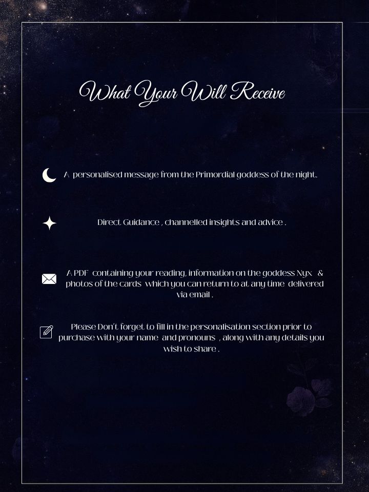 Goddess Nyx Deity Message Tarot Reading