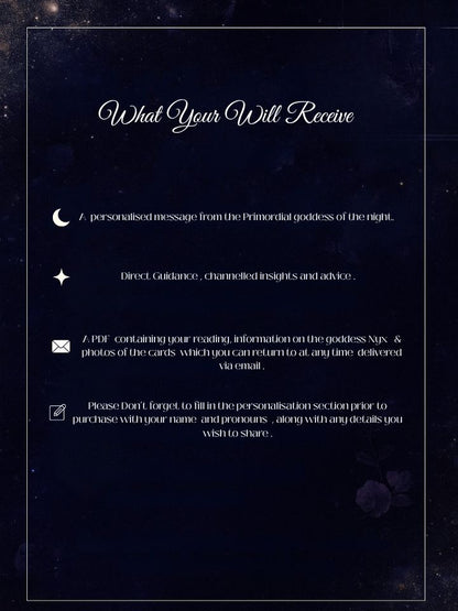 Goddess Nyx Deity Message Tarot Reading