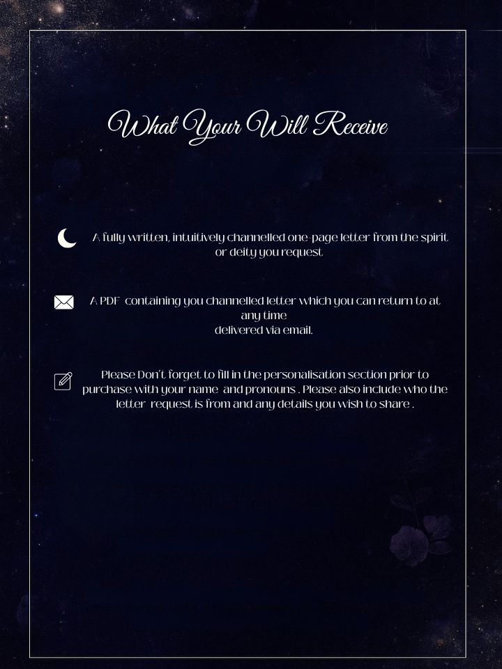 Channelled Letter from Deity / Entity