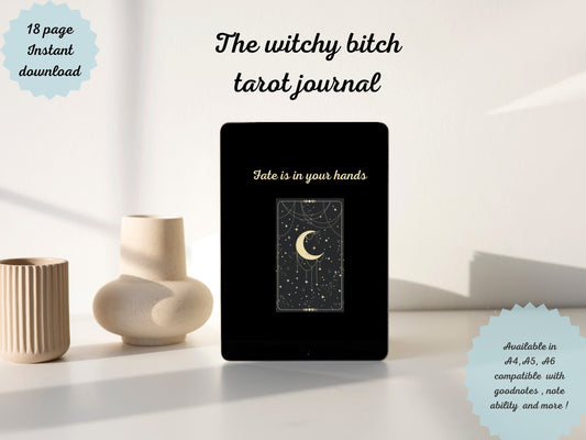 Luna Themed Printable Tarot Journal| Divination journal | Digital Journal | Digital Download| A4, A5, A6
