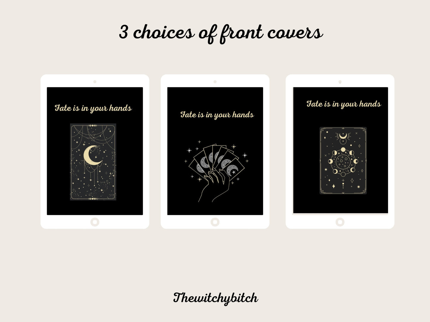 Luna Themed Printable Tarot Journal| Divination journal | Digital Journal | Digital Download| A4, A5, A6