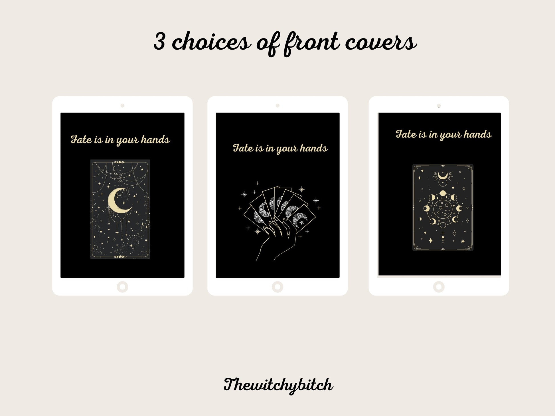 Luna Themed Printable Tarot Journal| Divination journal | Digital Journal | Digital Download| A4, A5, A6