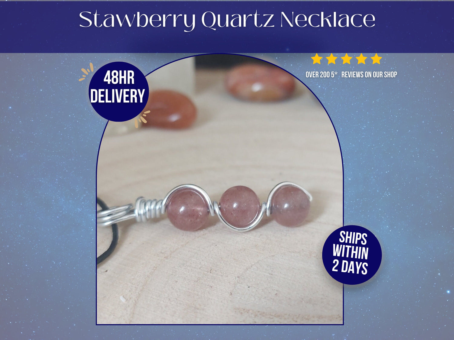 Handmade wire wrapped strawberry quartz crystal necklace , perfect crystal gift for her graduation , Minimalist pink gemstone pendant