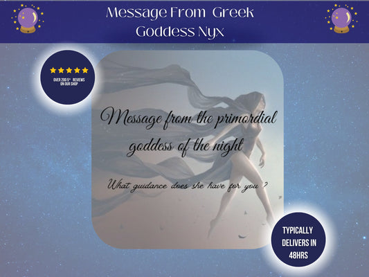 Goddess Nyx Deity Message Tarot Reading, Divine Guidance for Spiritual Illumination