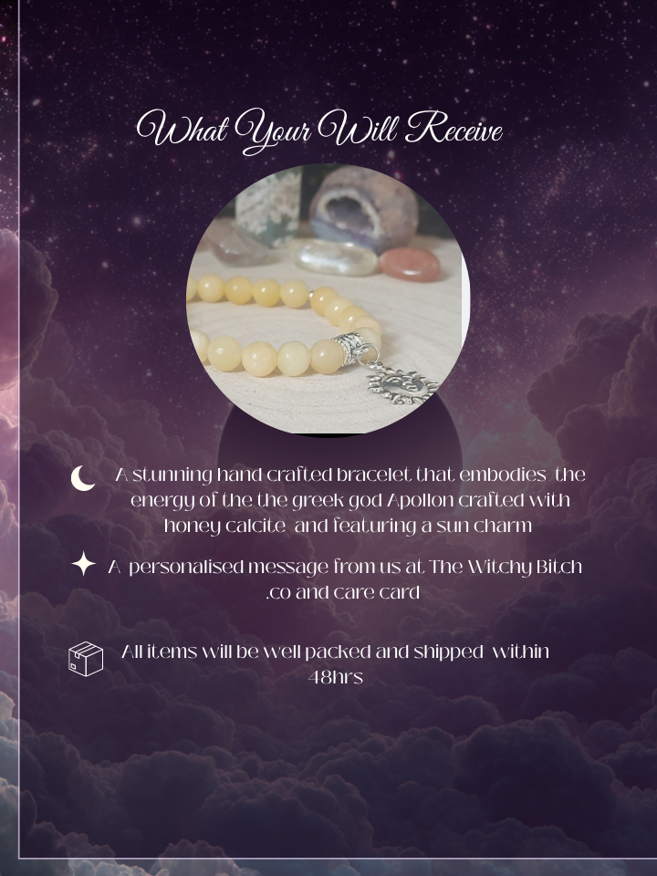 Apollon Devotional Deity Bracelet — Crystal Jewellery for Confidence & Creative Alignment