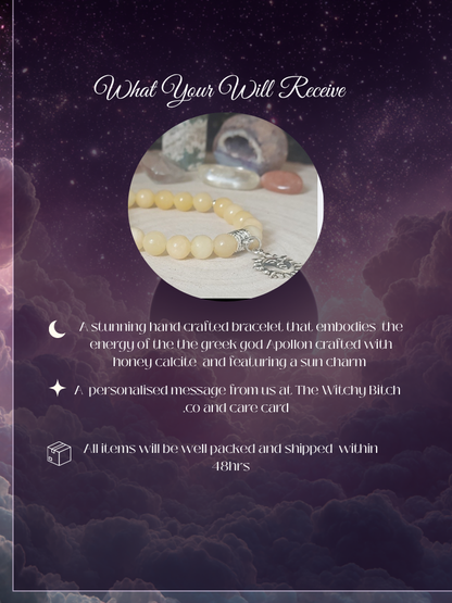Apollon Devotional Deity Bracelet — Crystal Jewellery for Confidence & Creative Alignment