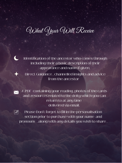 New!Message from your ancestors Reading  via Tarot or Oracle cards
