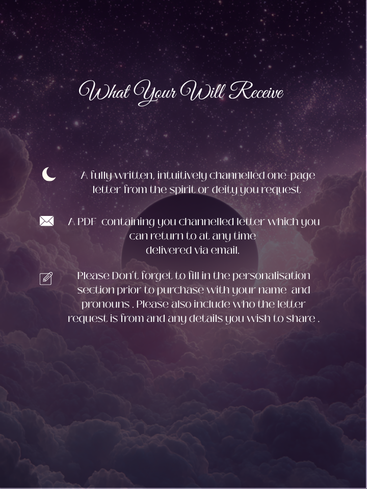 Channelled Letter from Deity / Entity