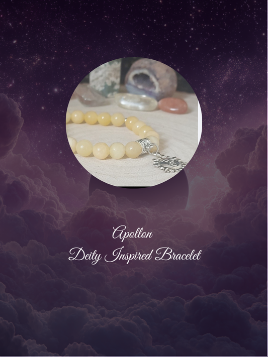 Apollon Devotional Deity Bracelet — Crystal Jewellery for Confidence & Creative Alignment