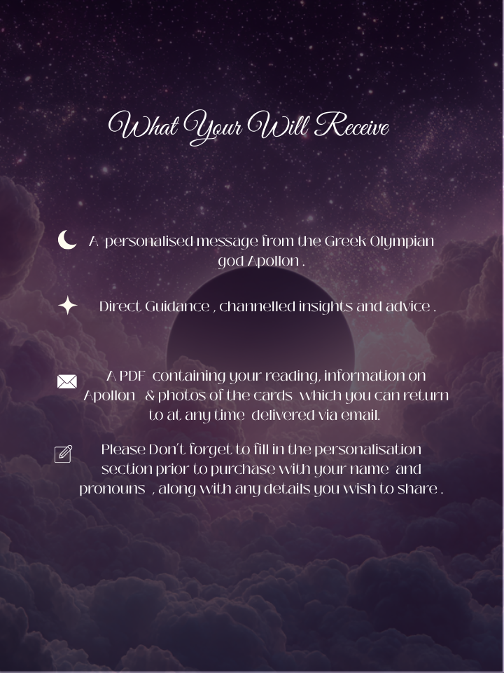 Deity Message from Apollo  Tarot Reading
