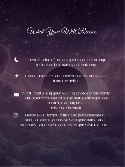Divine Deity Message Tarot Reading, Personalized Spiritual Guidance
